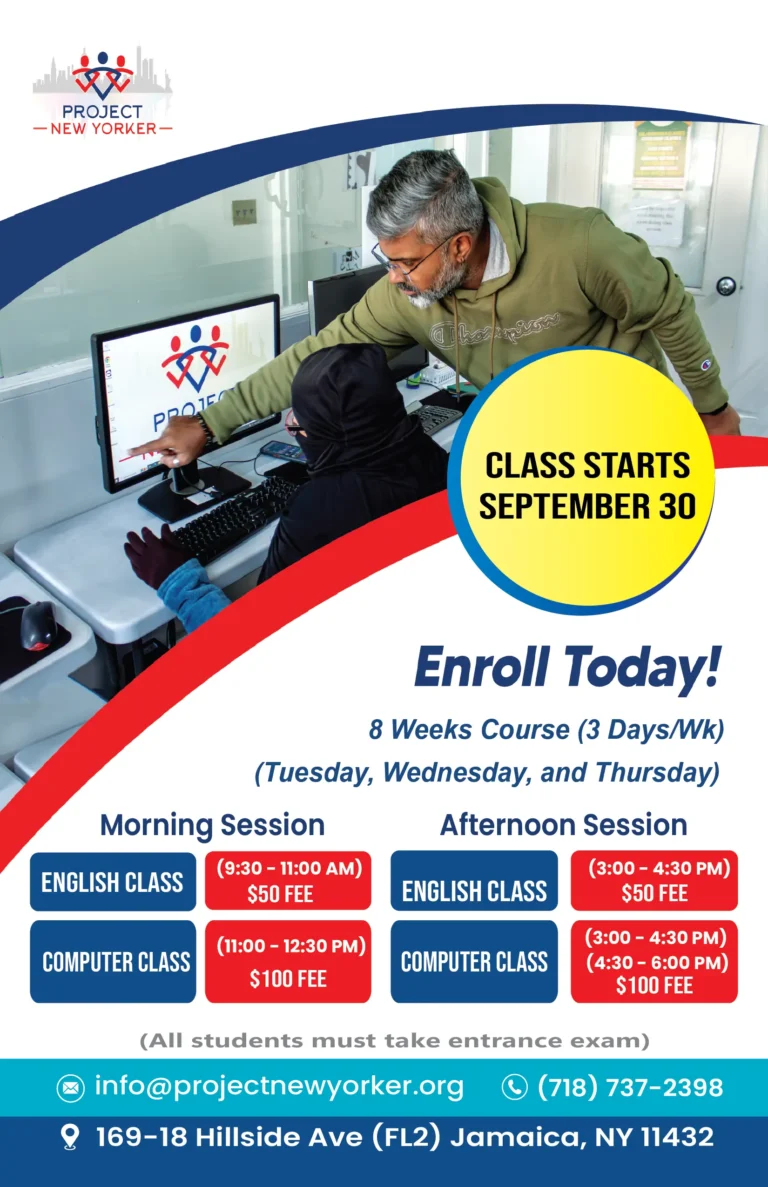 Project new yorker Class flyer