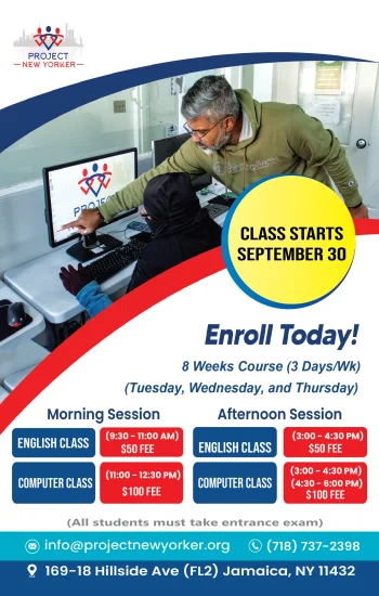 Project new yorker Class flyer